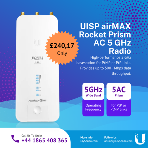 UISP airMAX Rocket Prism AC 5 GHz Radio