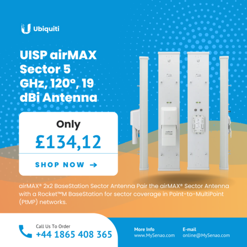 UISP airMAX Sector 5 GHz, 120º, 19 dBi Antenna